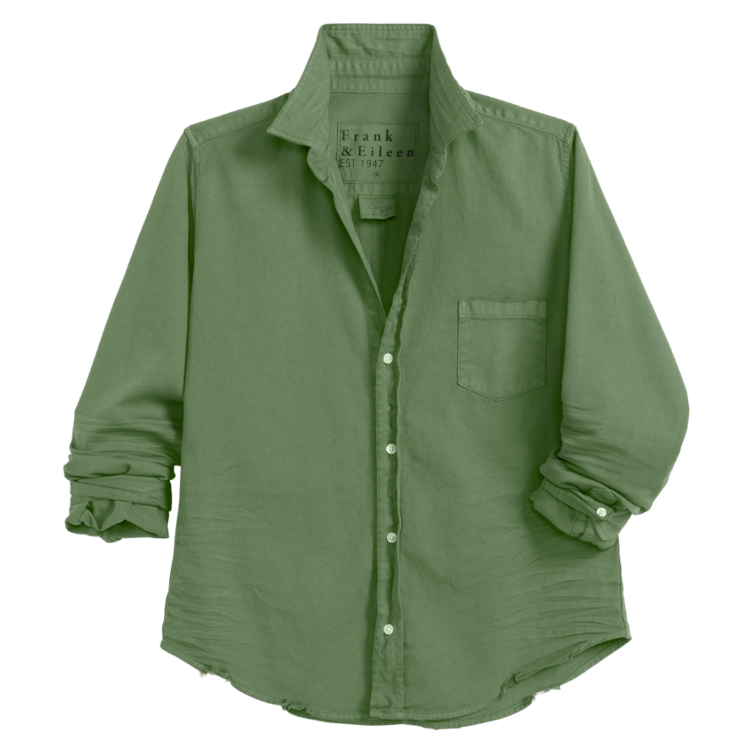 Barry Tailored Button Up Shirt in Nori Denim