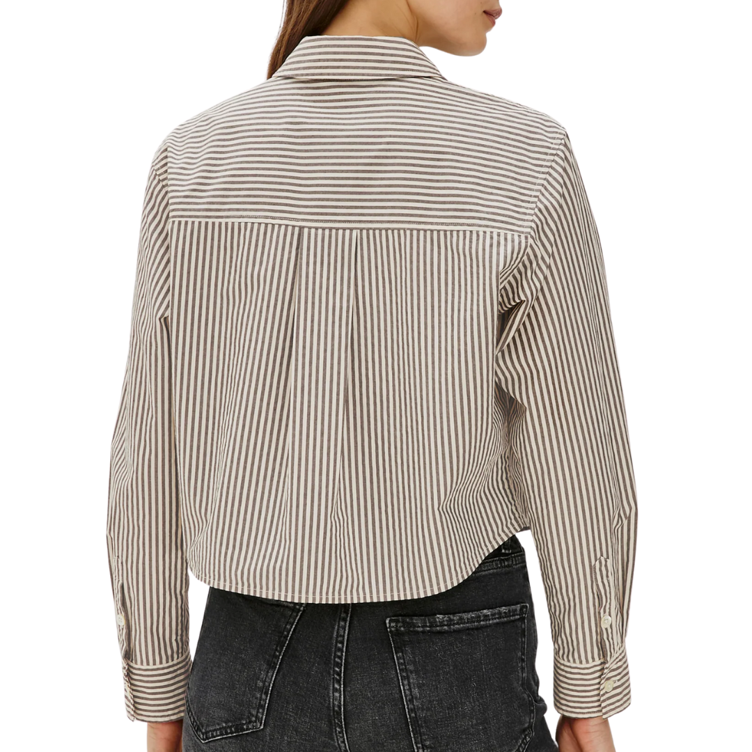 Ramy Shirt in Noir Stripe