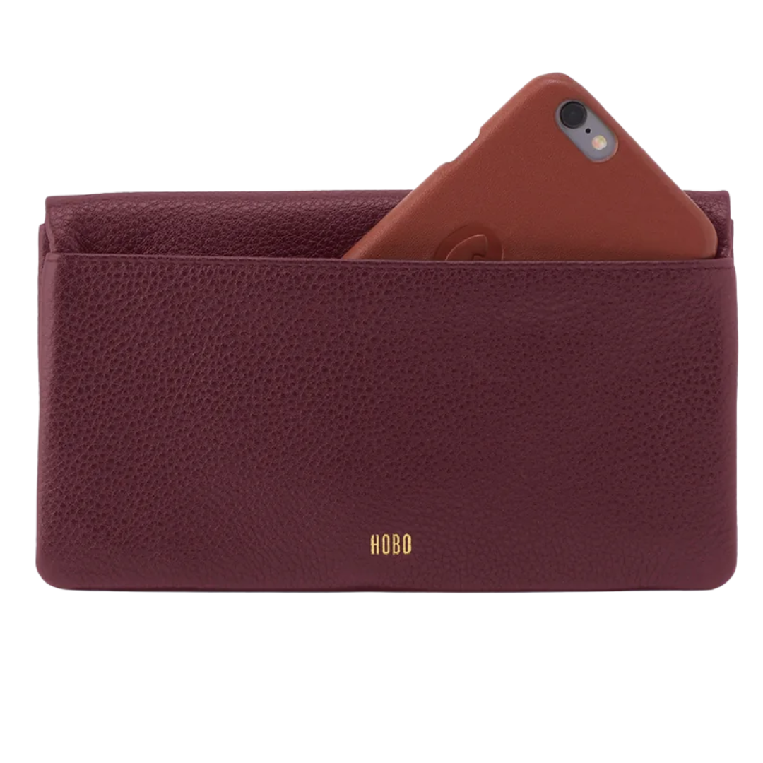 Lumen Continental Wallet in Mulberry Glaze