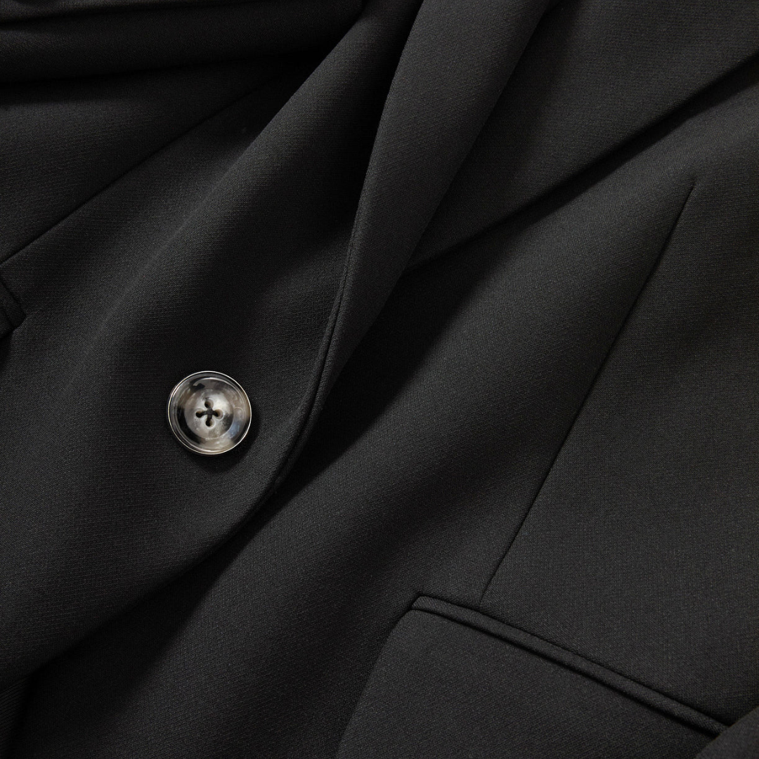 Miller Single-Breasted Dickey Jacket in Black