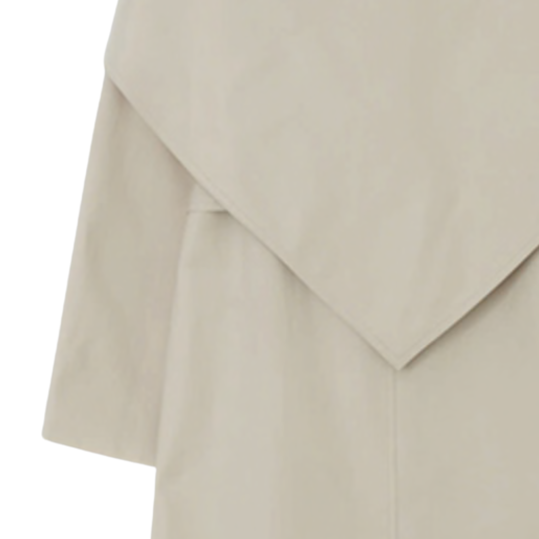 Scarf Trench Coat in Light Beige