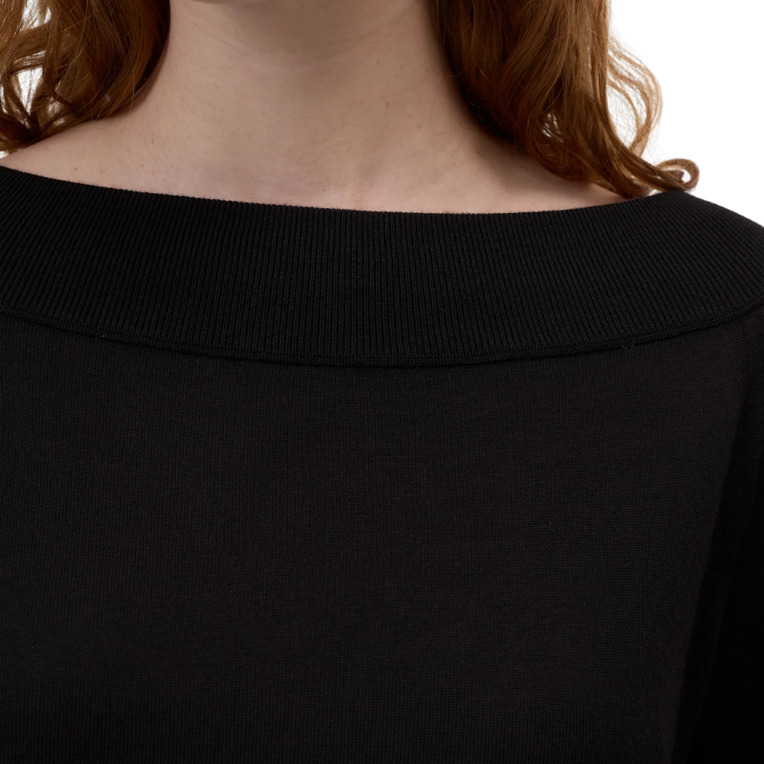 Wool And Silk Blend Jumper in Black