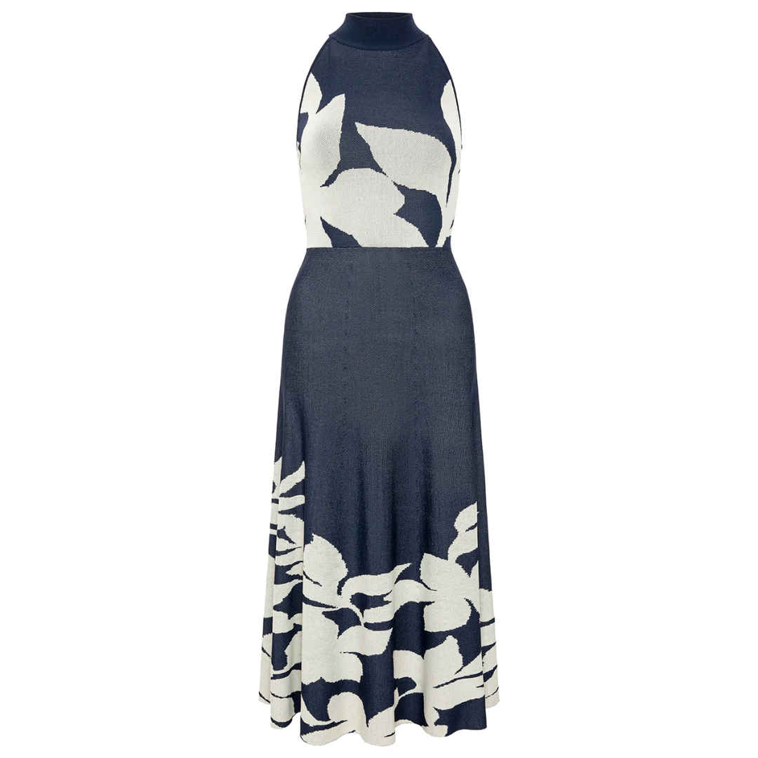 Eugenie Dress in Navy Flora