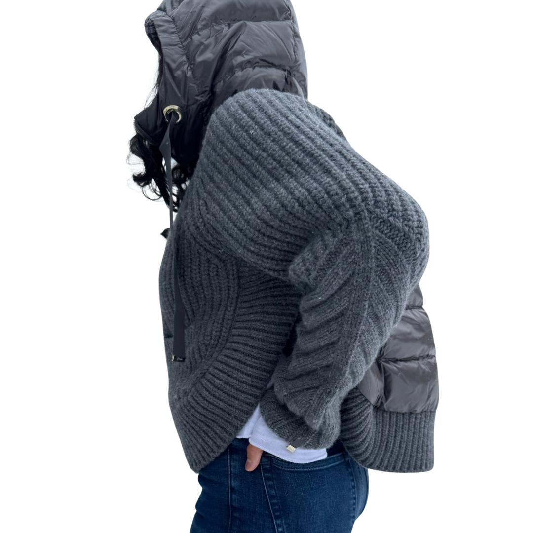 Cob Stitch Cardigan Stitch in Grey