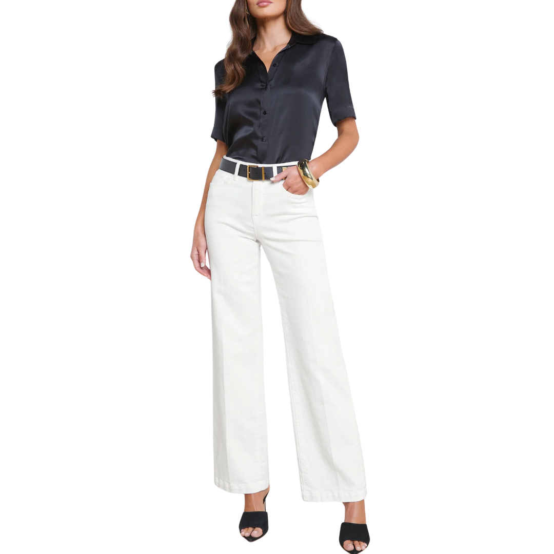 Scottie Wide-Leg Jean in Blanc