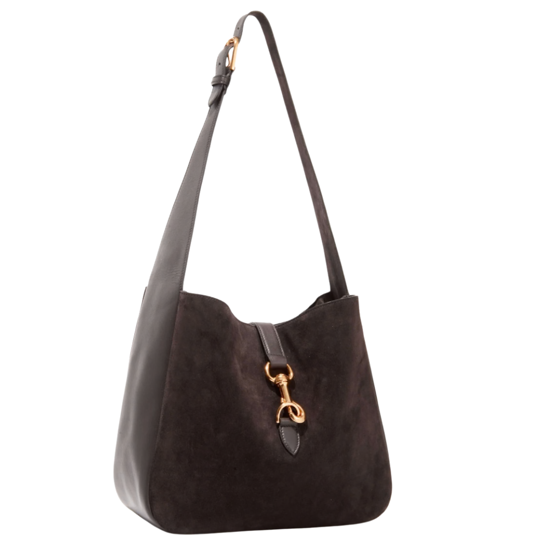 Anita Suede Bag in Espresso