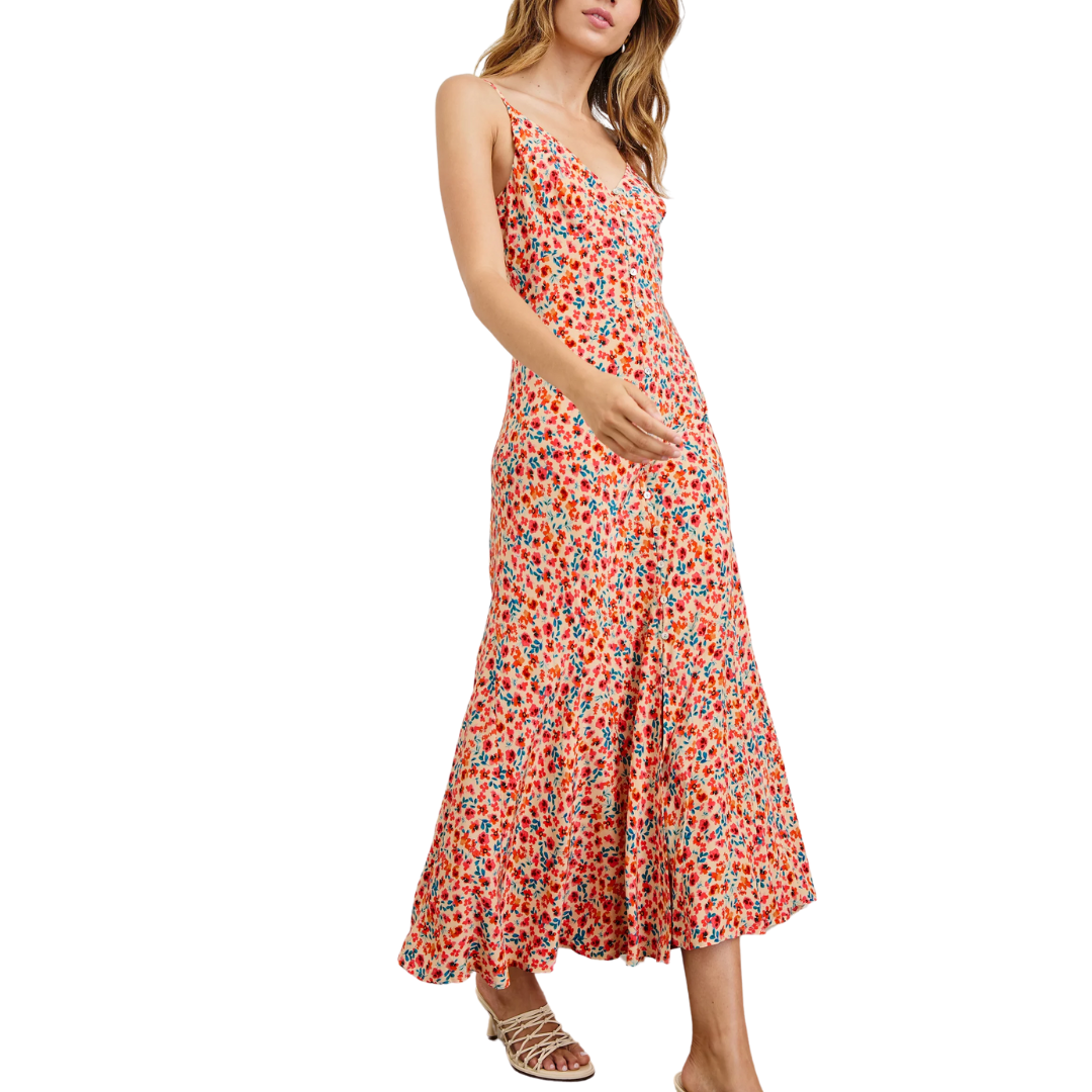 Florian Dress in Red Posy