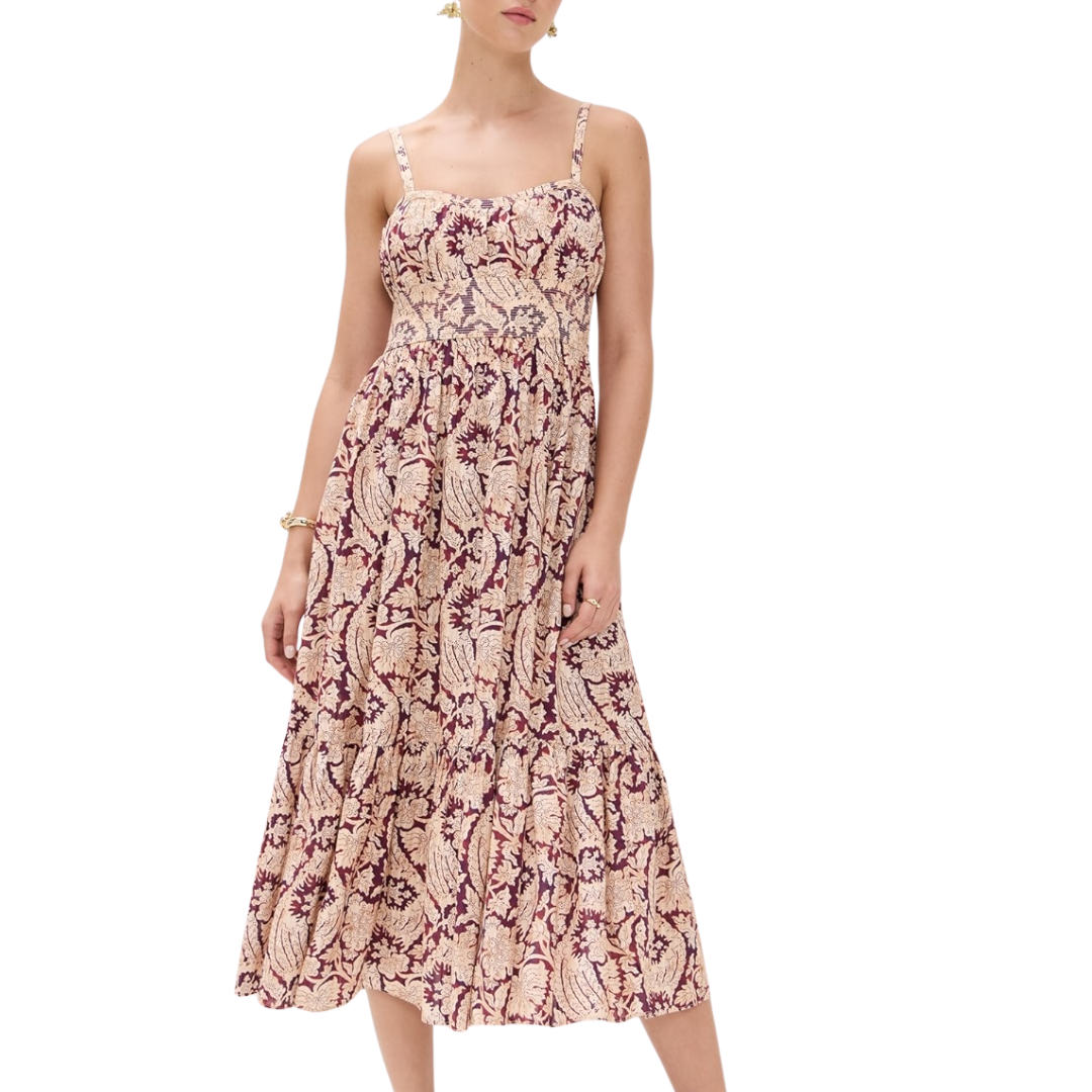 Nadine Cami Midi Dress in Amaranthus