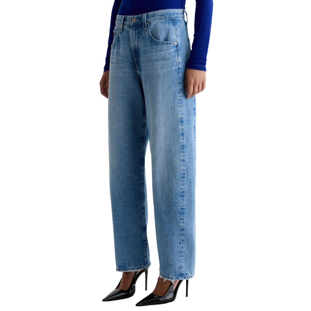 Hattie High Rise Barrel in Blueprint