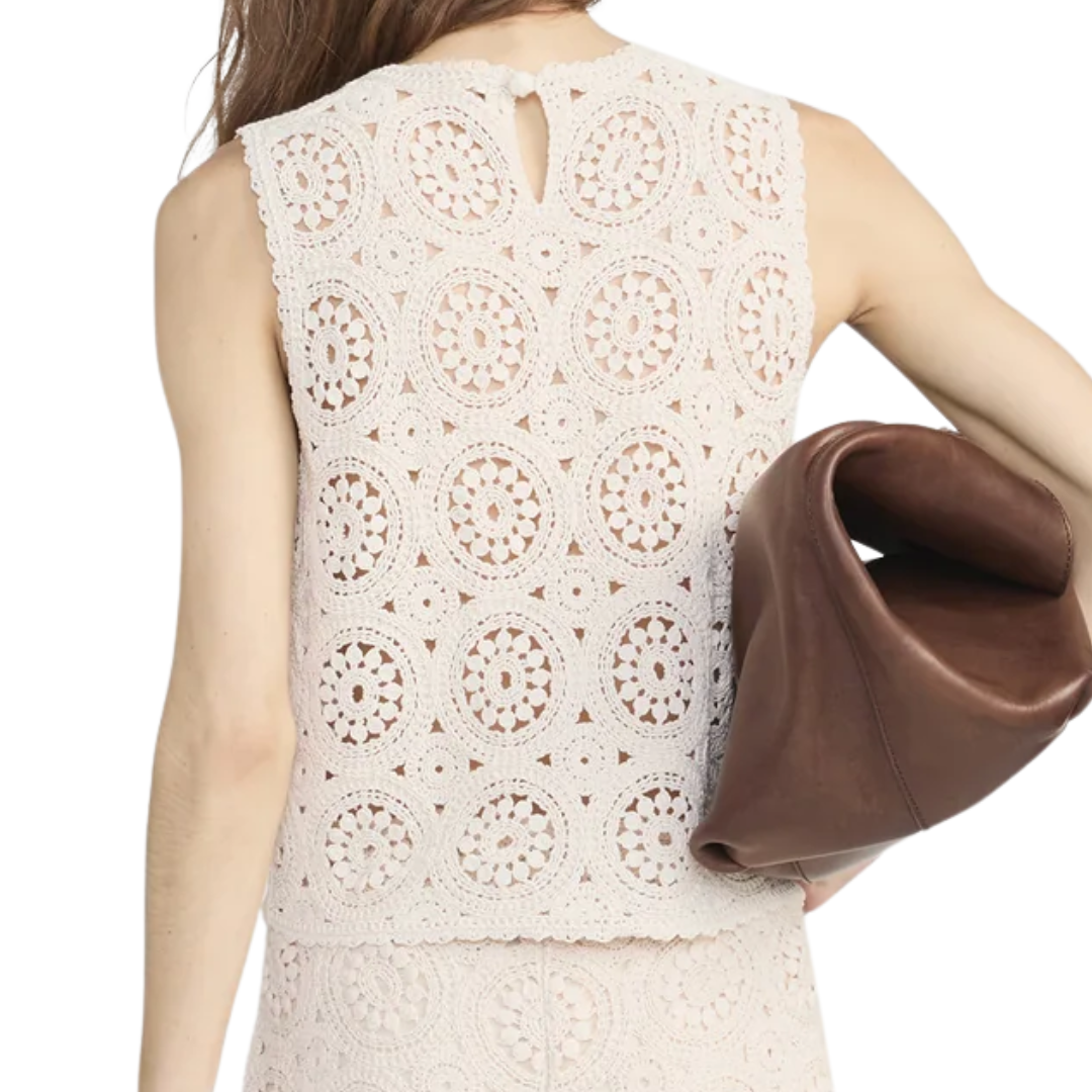 The Crochet Tank in Cream