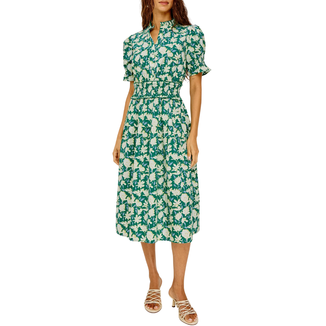 Makayla Dress in Green Mayflower