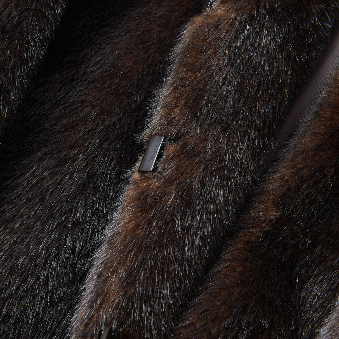 Griselda Faux Fur Coat in Sable