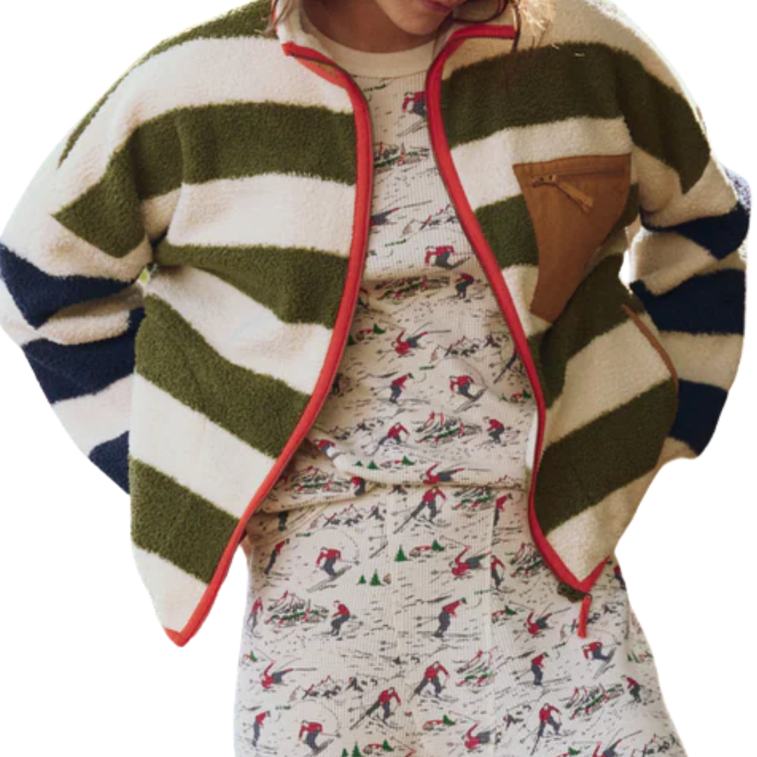 Plush Terrain Full-Zip in Mixed Heritage Stripe