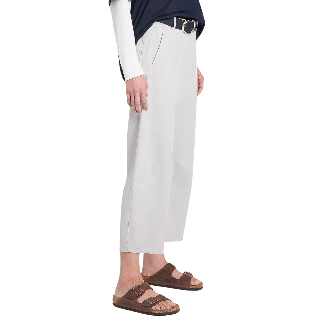 Slouchy BF Trouser in Light Grey
