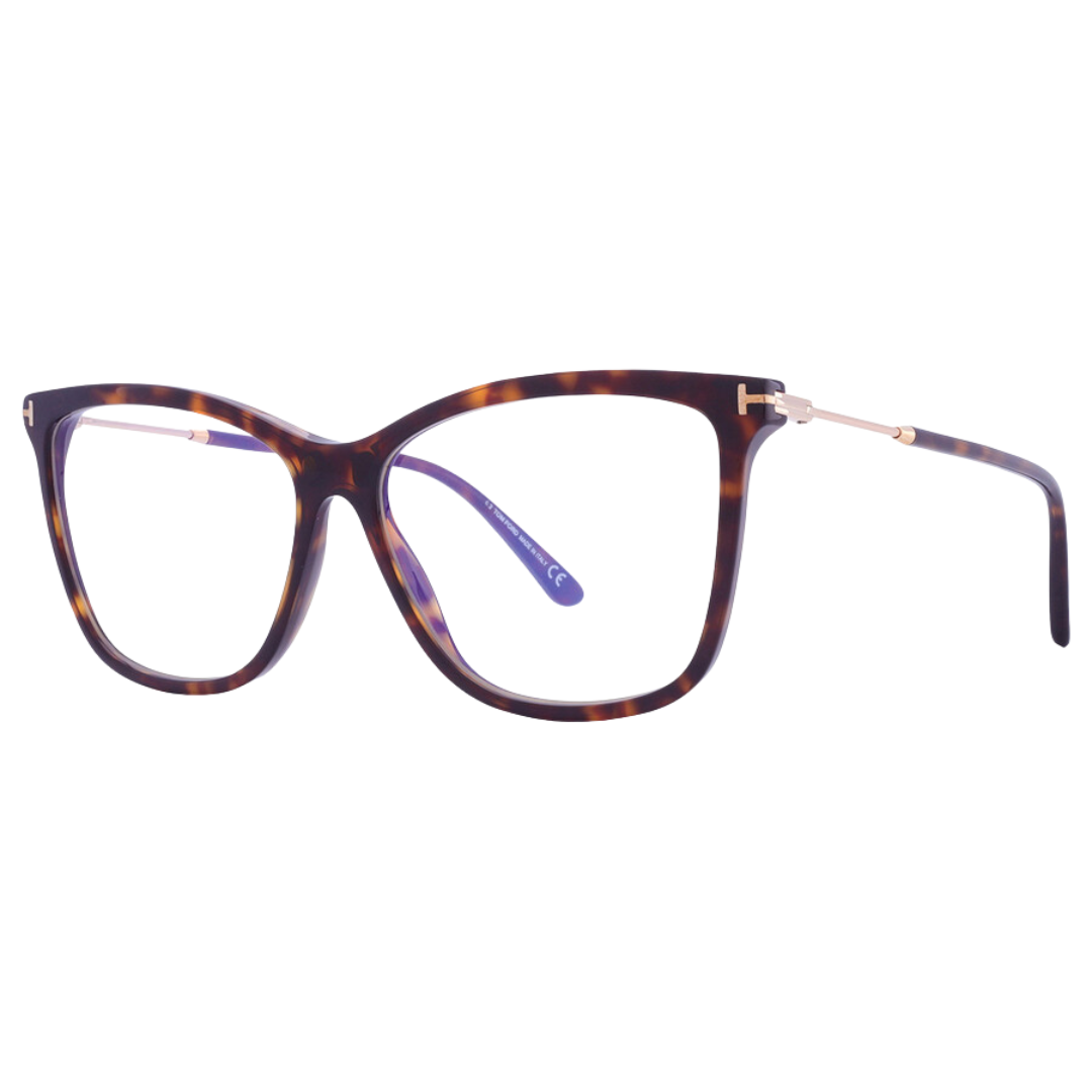 Blue Block Cat Eye Opticals With Clip On Sunglasses in Grey Dark Havana