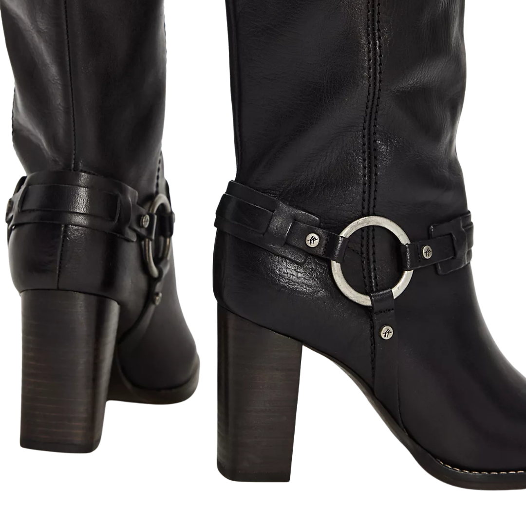 Hayden Harness Boots in Black Leather