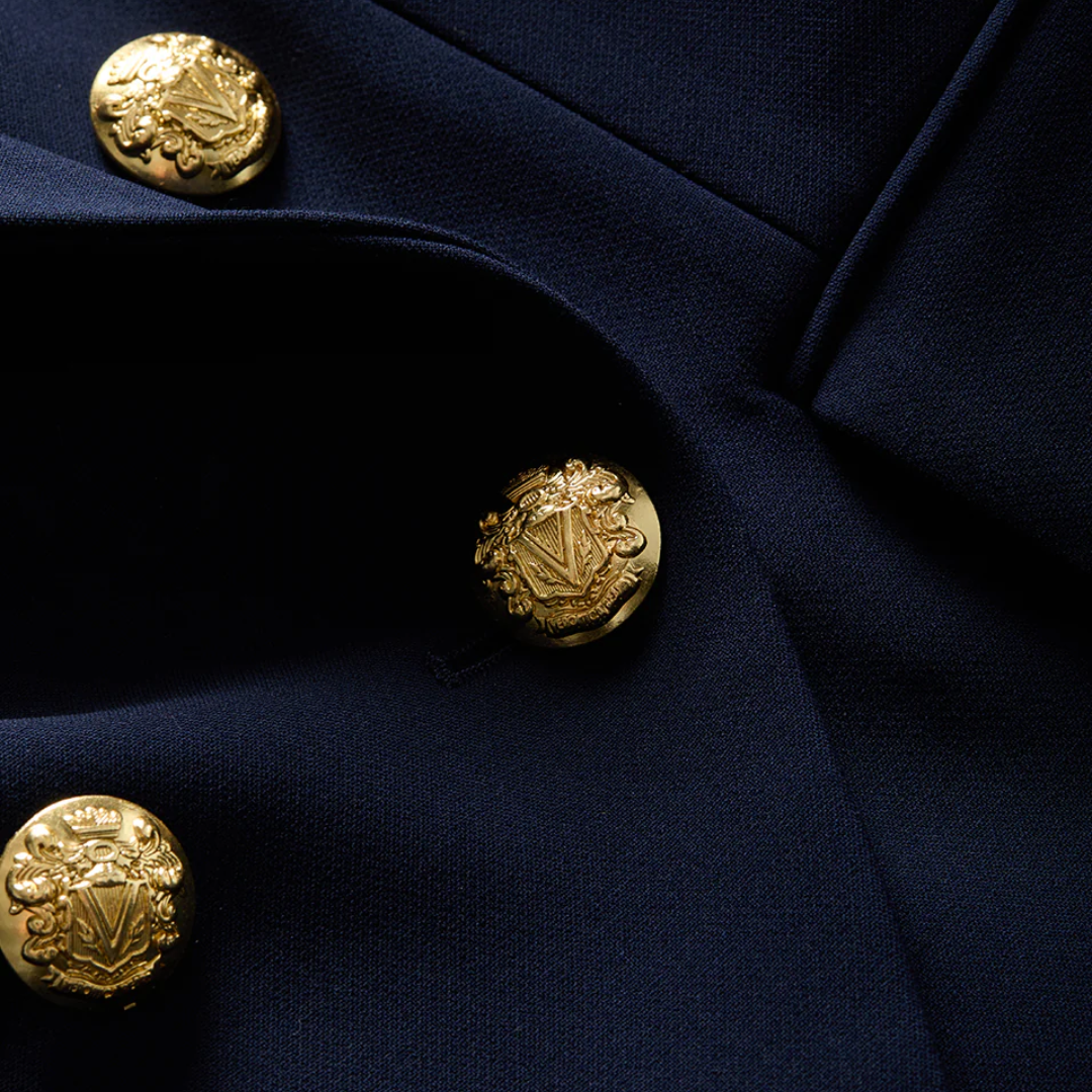 Miller Dickey Jacket in Navy/Gold