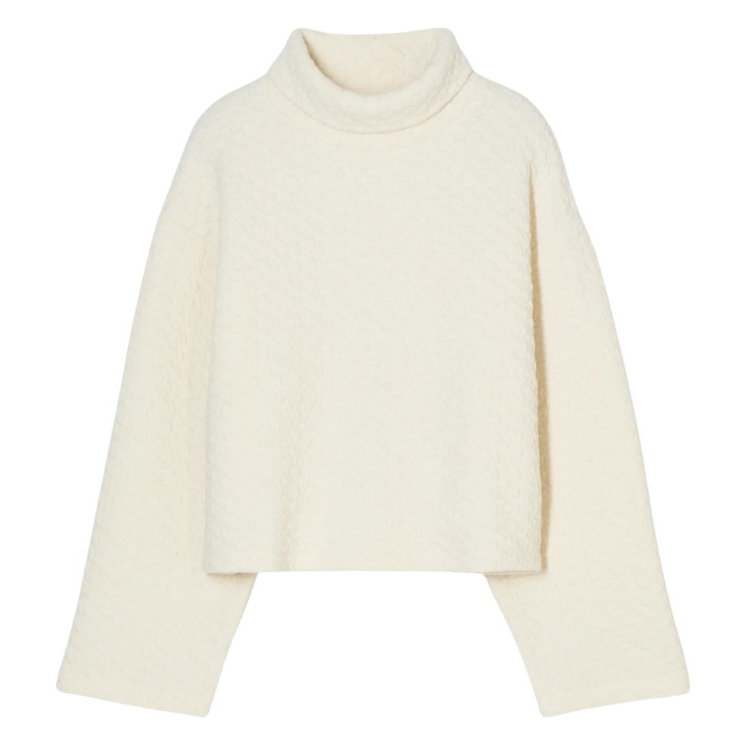 High Neck Sweatshirt in Shetland