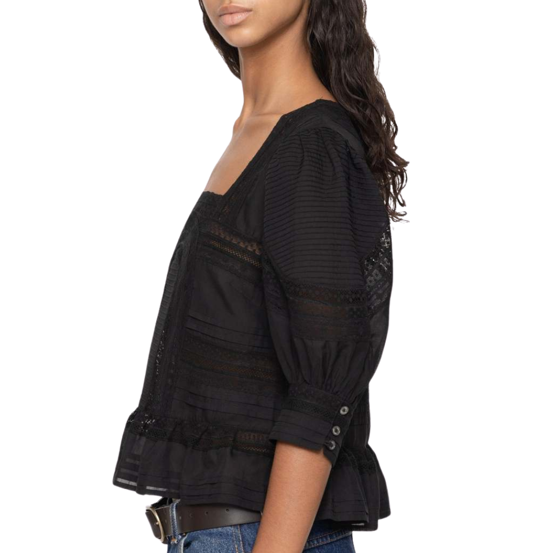 Franca Lace Top in Black