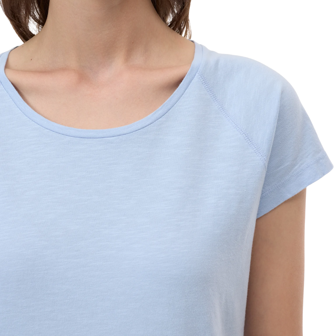 Cotton T-shirt in Powder Blue