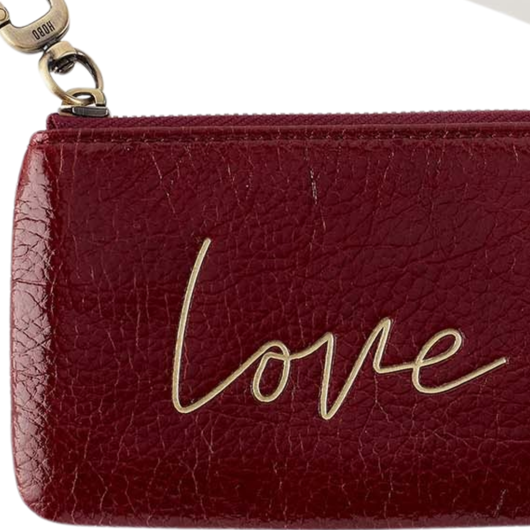 Sentiment Pouch Wallet in Garnet Gloss