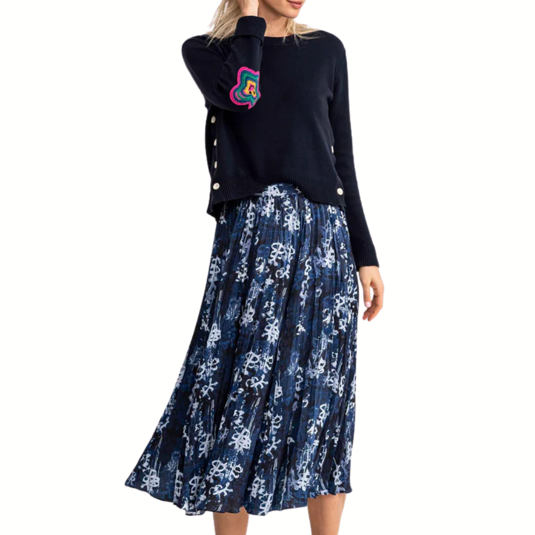 Beatrice Skirt in Indigo