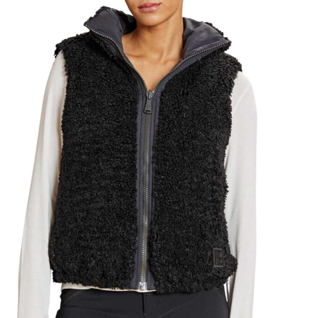 Sonja Reversible Short Vest in Black