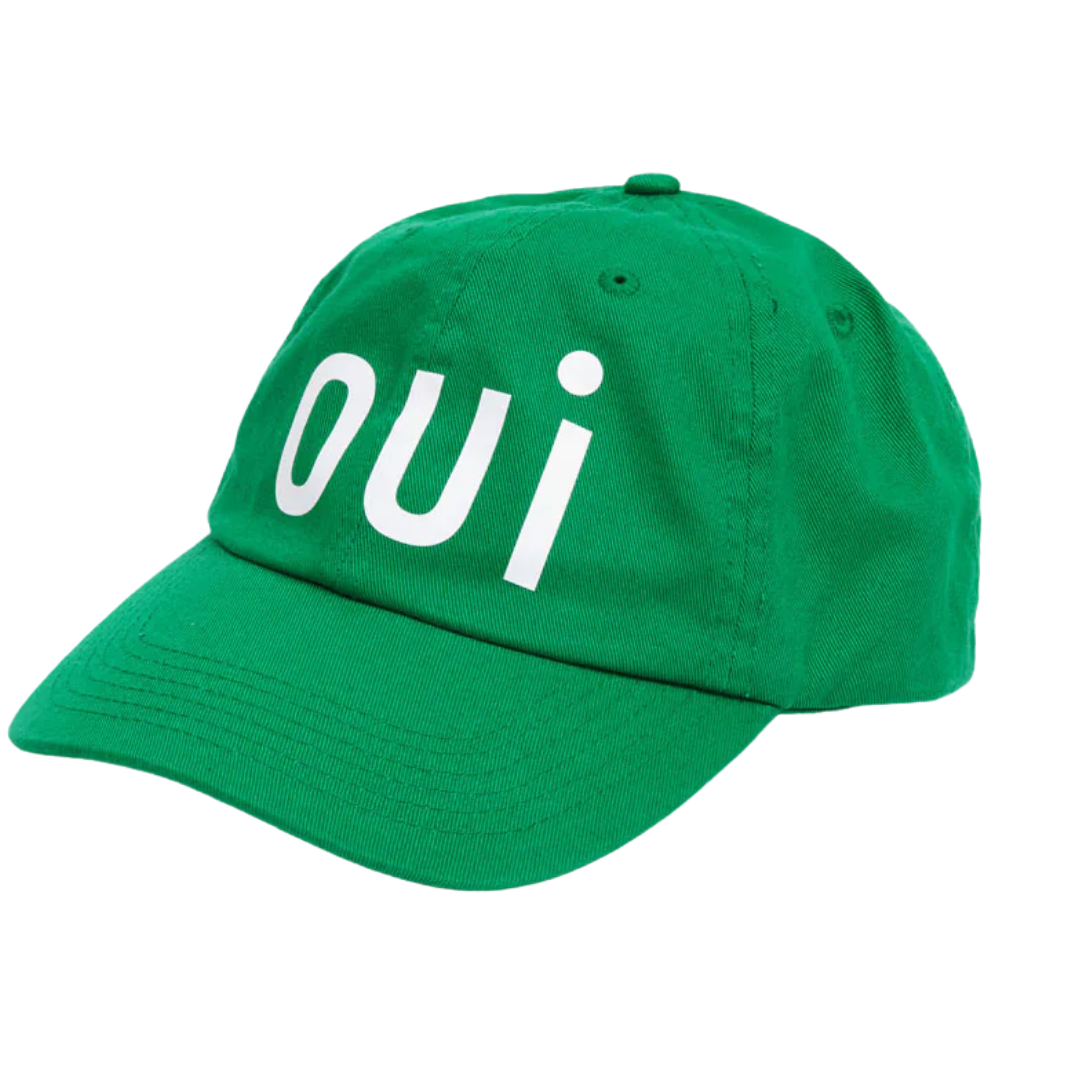 Baseball Hat in Green w/ Oui