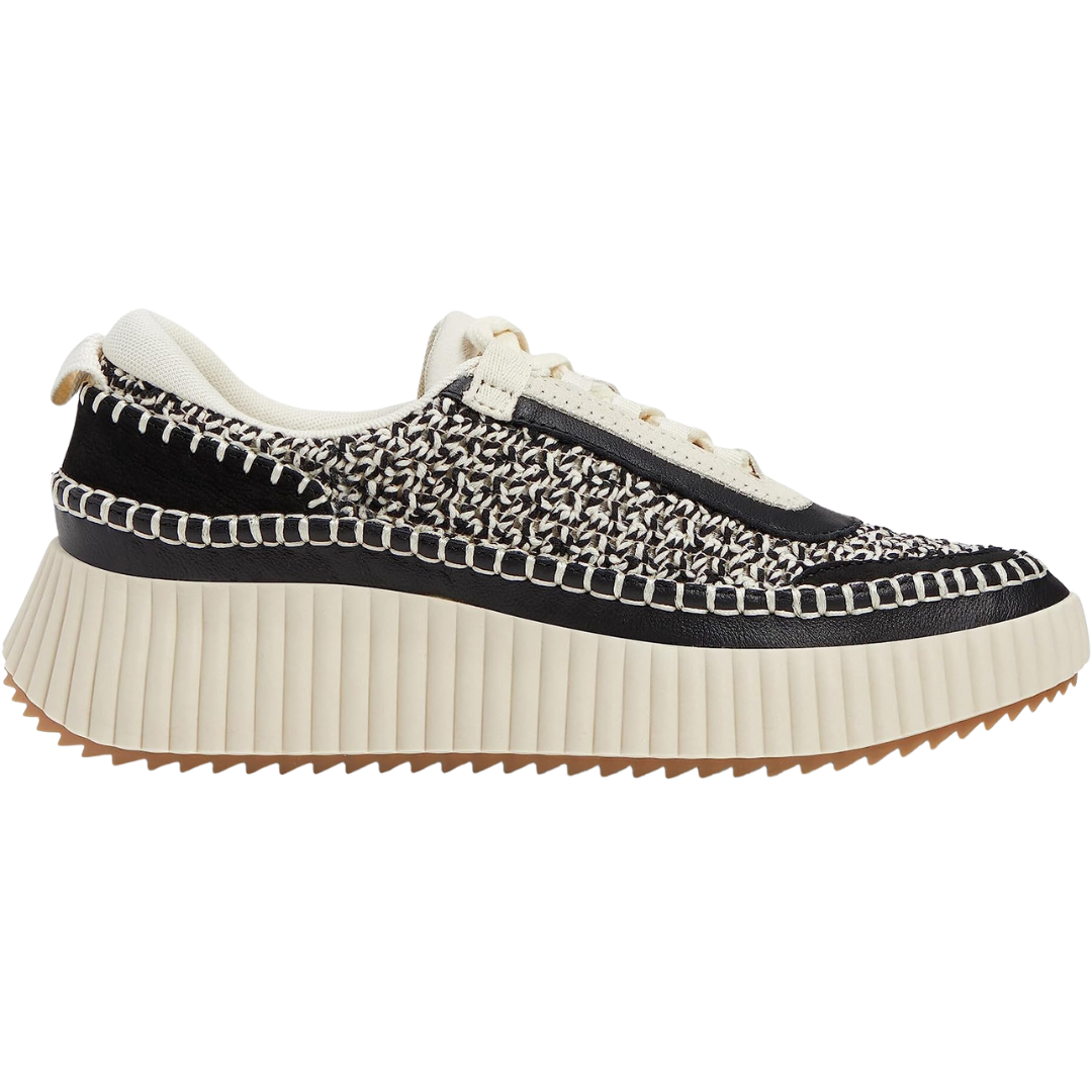 Dolen Sneakers in White Black Woven