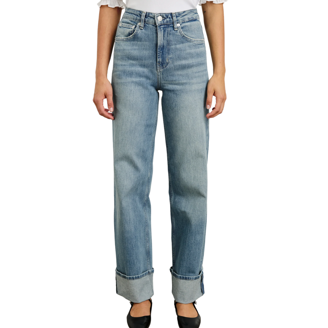Getty Wide Leg in Baltic Sea Cuffed