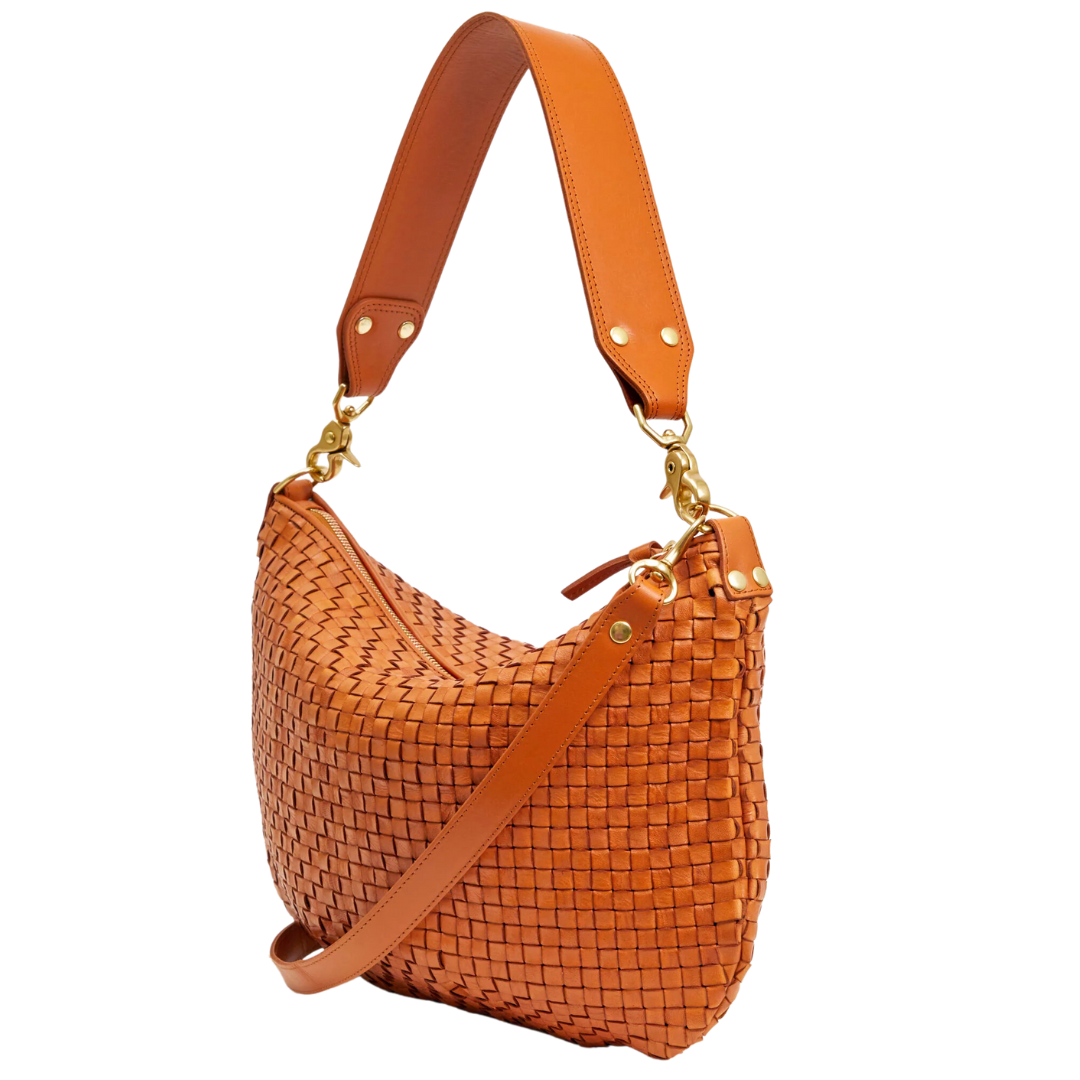 Moyen Messenger in Natural Woven Checker