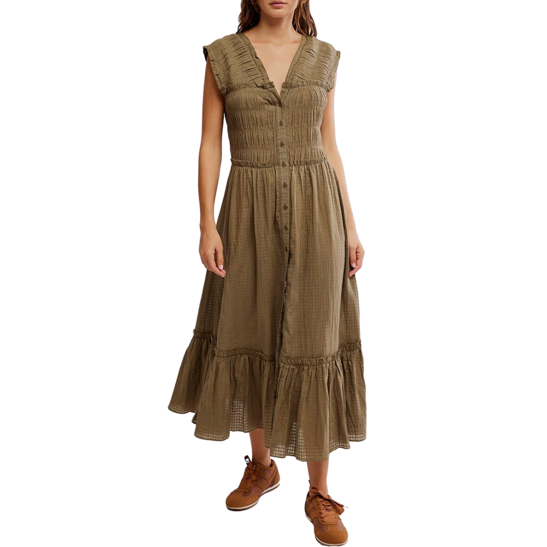 Desert Dazed Midi Dress in Caiman