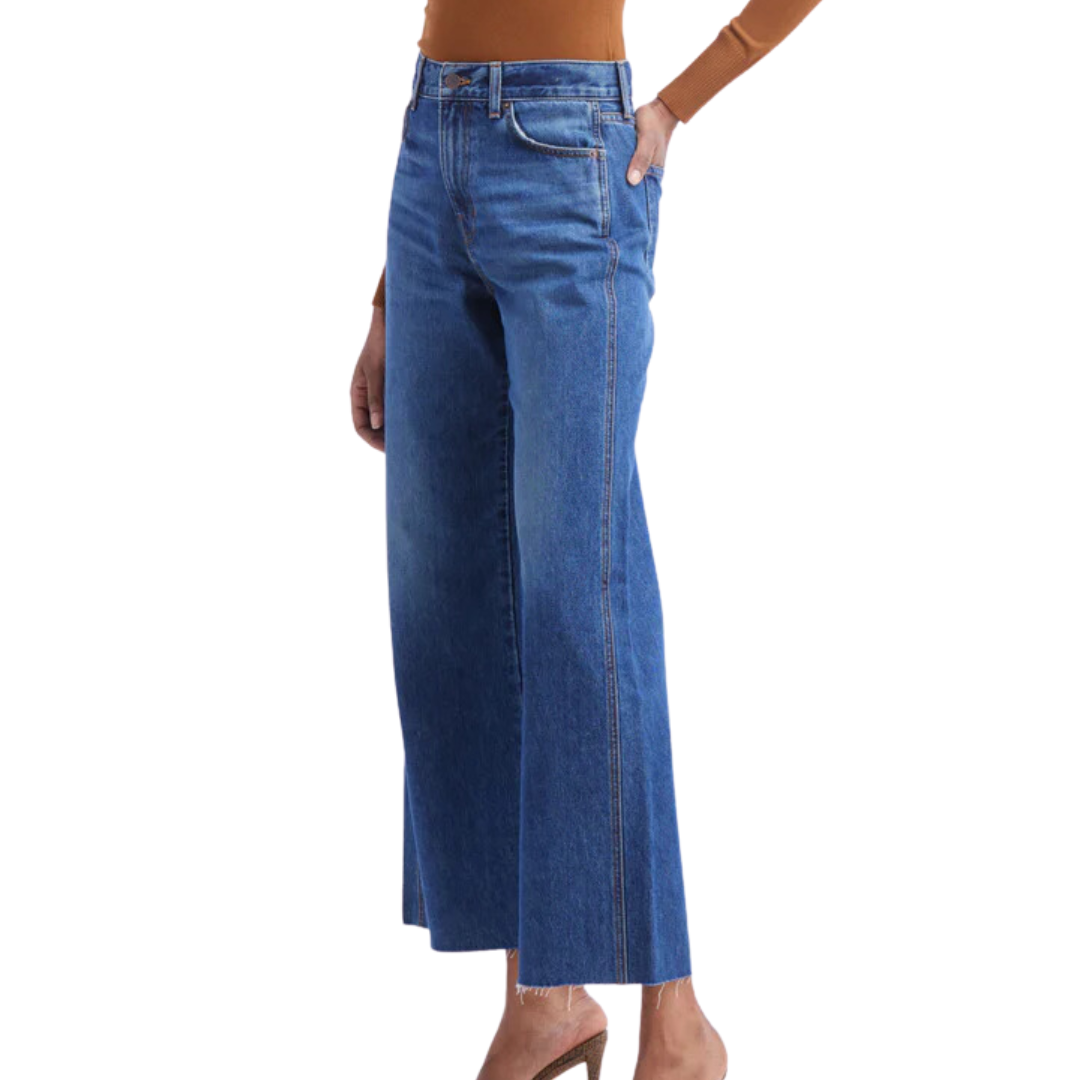Taylor Cropped Wide-Leg Jean in Bandit