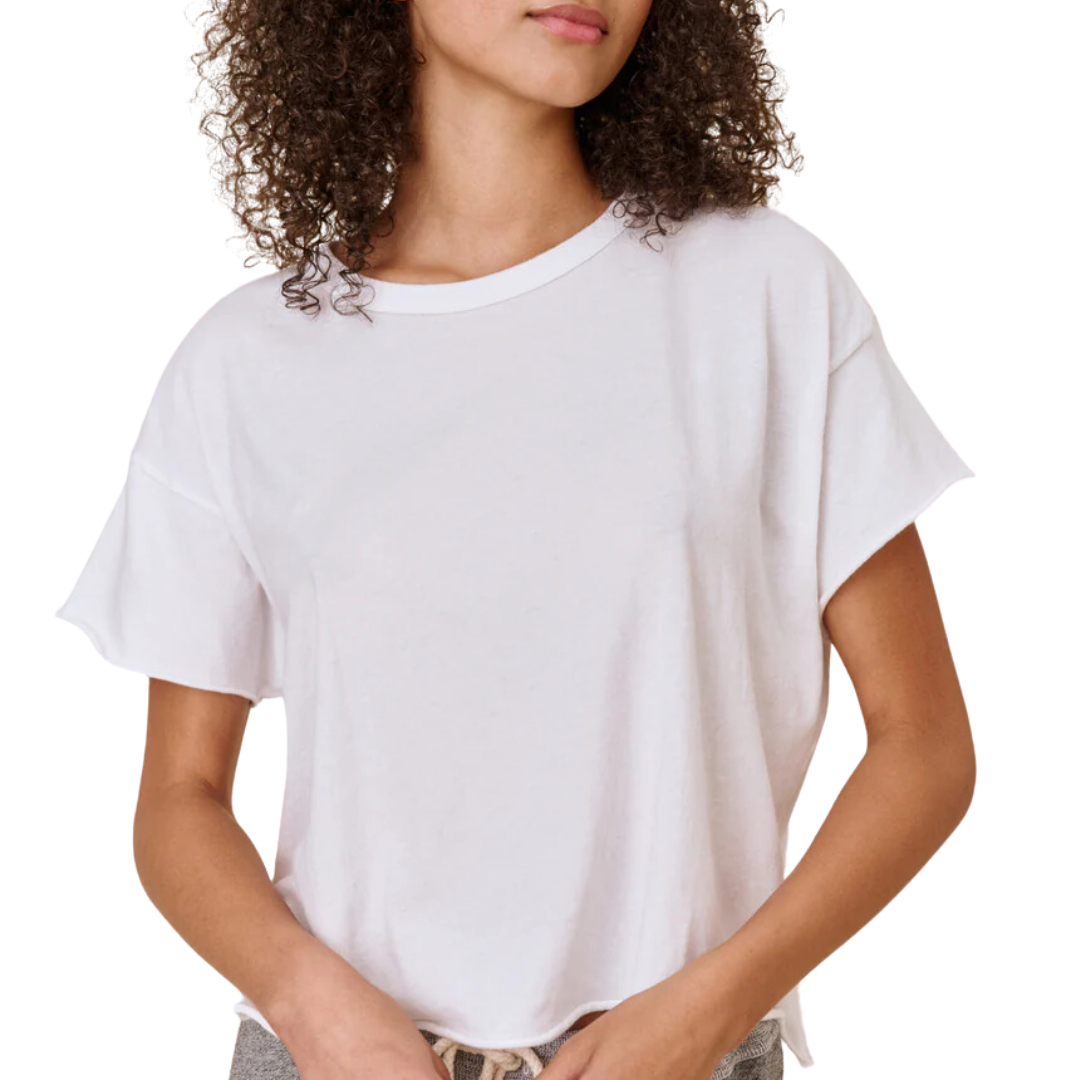 The Crop Tee in True White