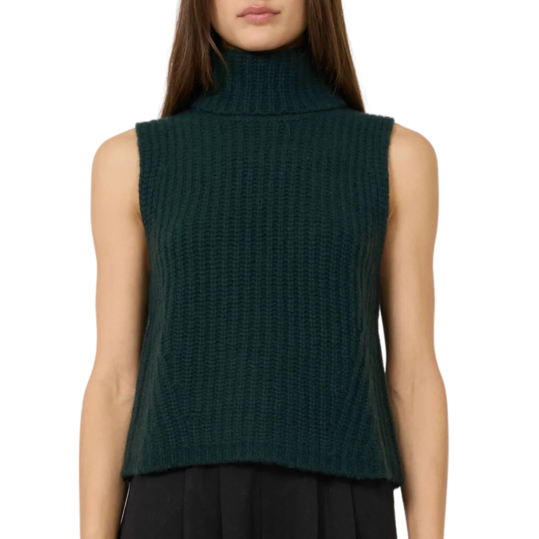Polly Cashmere Vest in Everglade