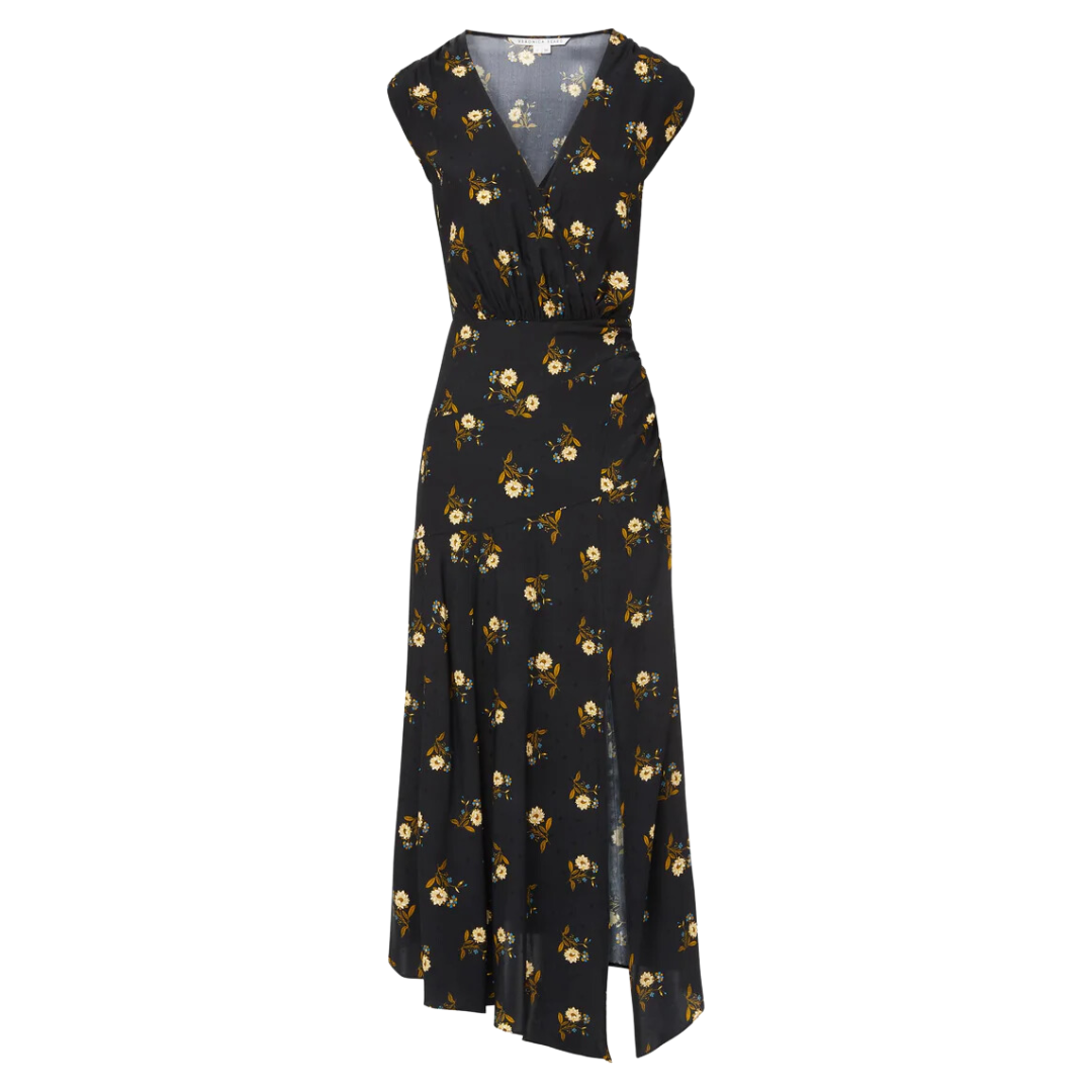 Wixson Floral Dress in Black Multi