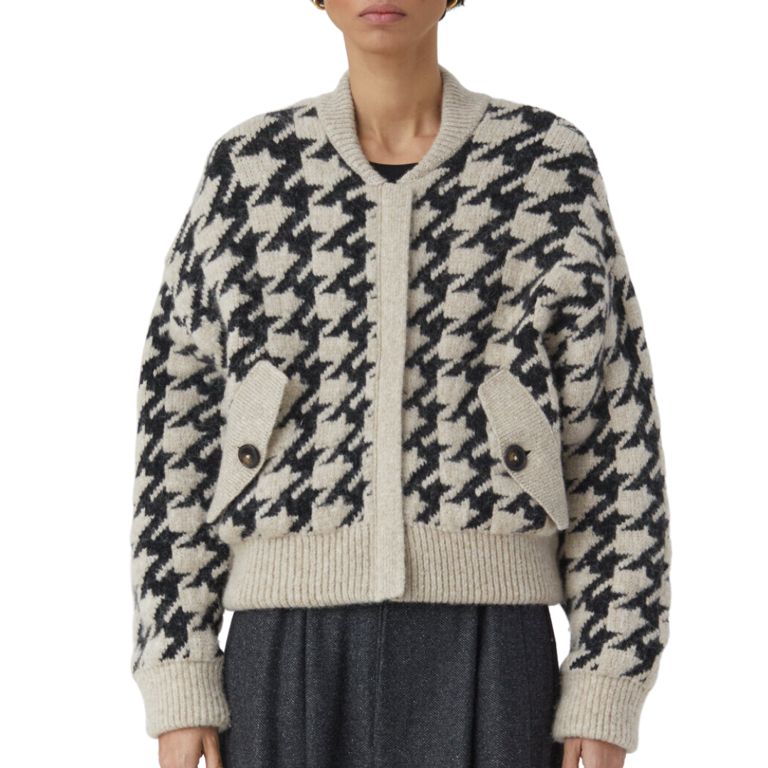 Jacquard Cardigan in Black