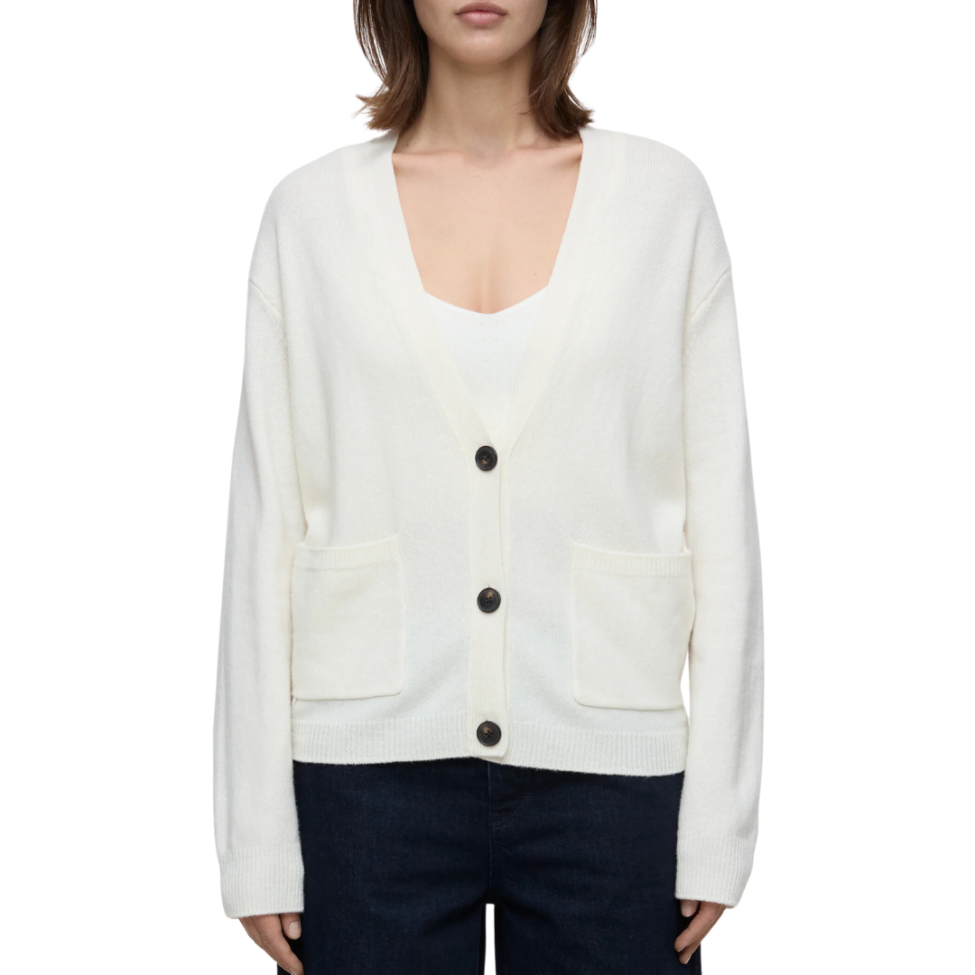 Wool Cardigan in Ivory