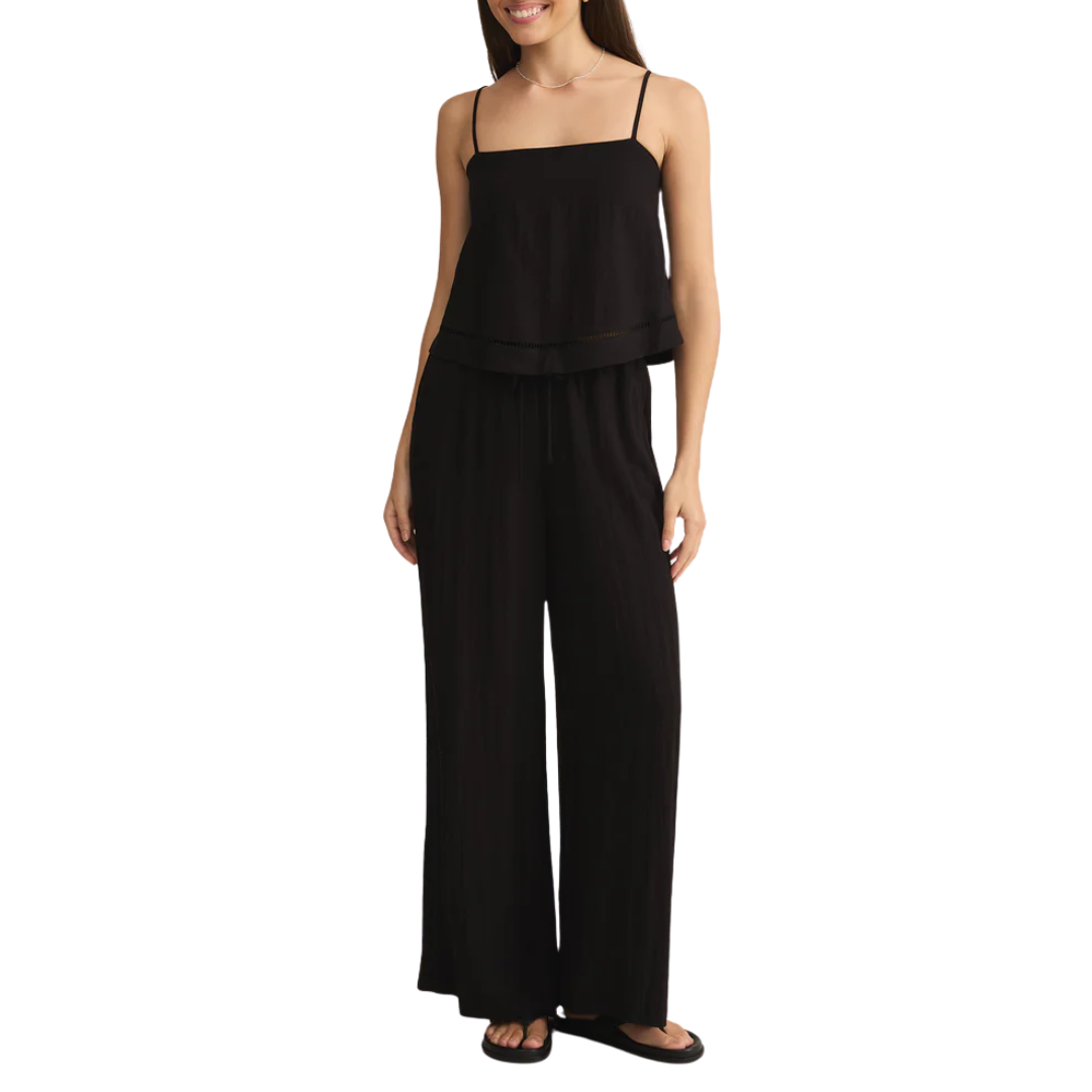 La Luz Textured Tank in Black