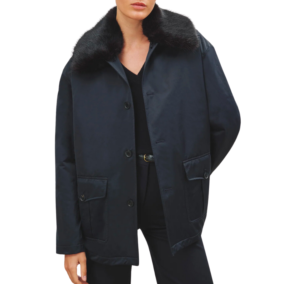 Blaise Parka in Dark Navy/Black