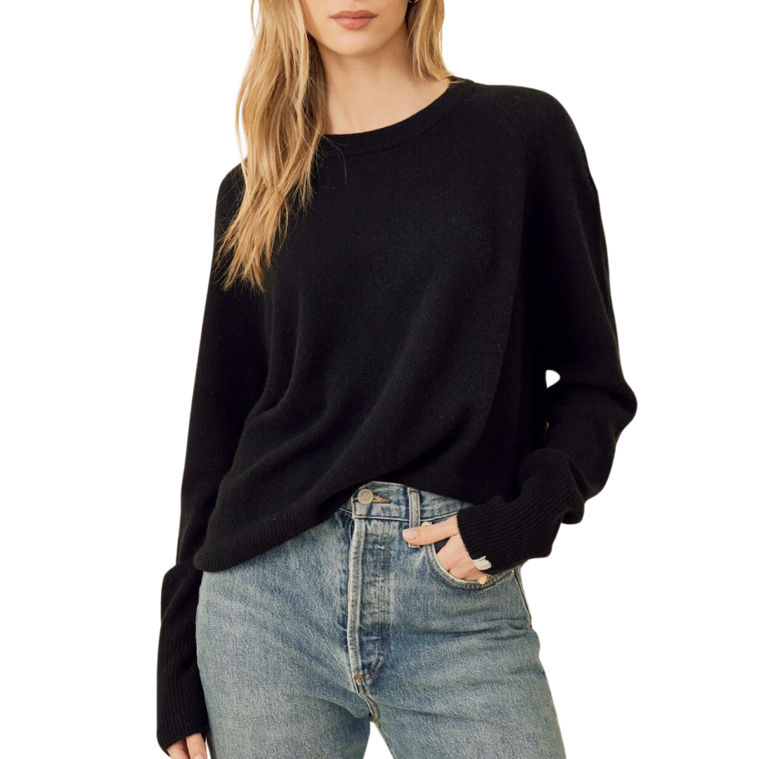 Sloane Cashmere Pullover in Black