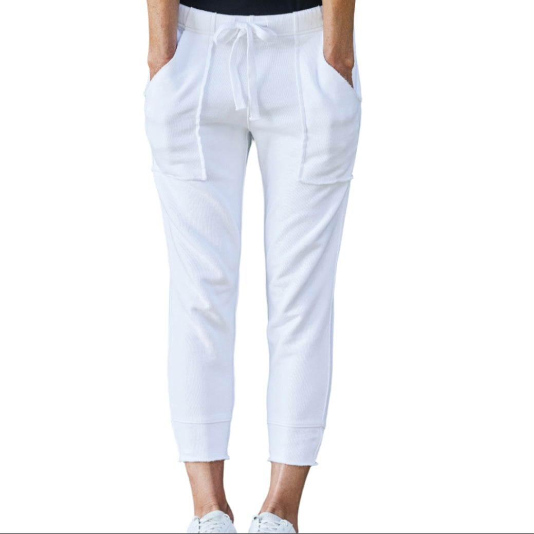 Patch Jogger in White