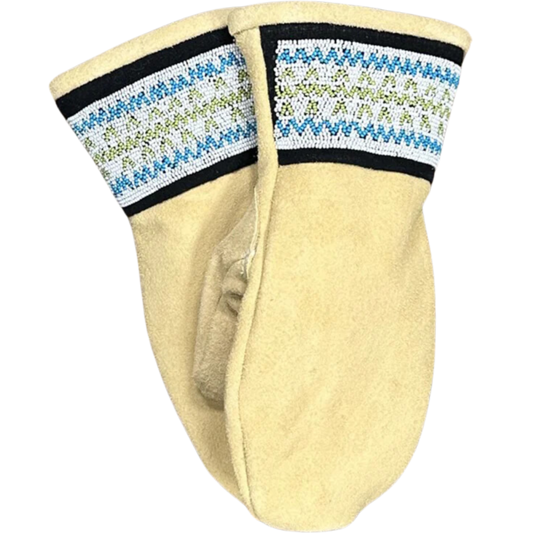 Salcantay Short Cuff Mitten in Tan