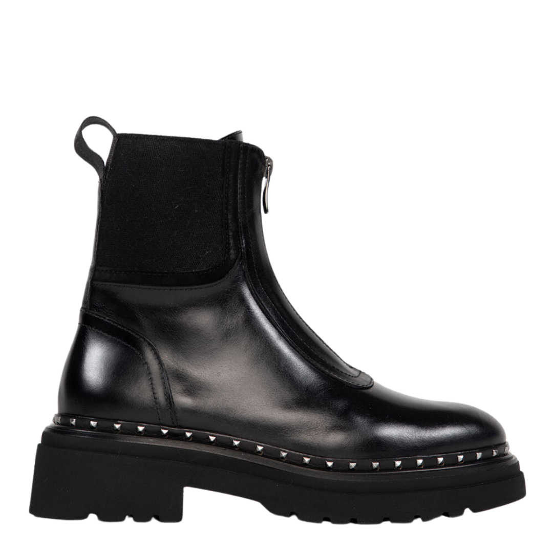 Siena Flat Ankle Boots in Sierra Black