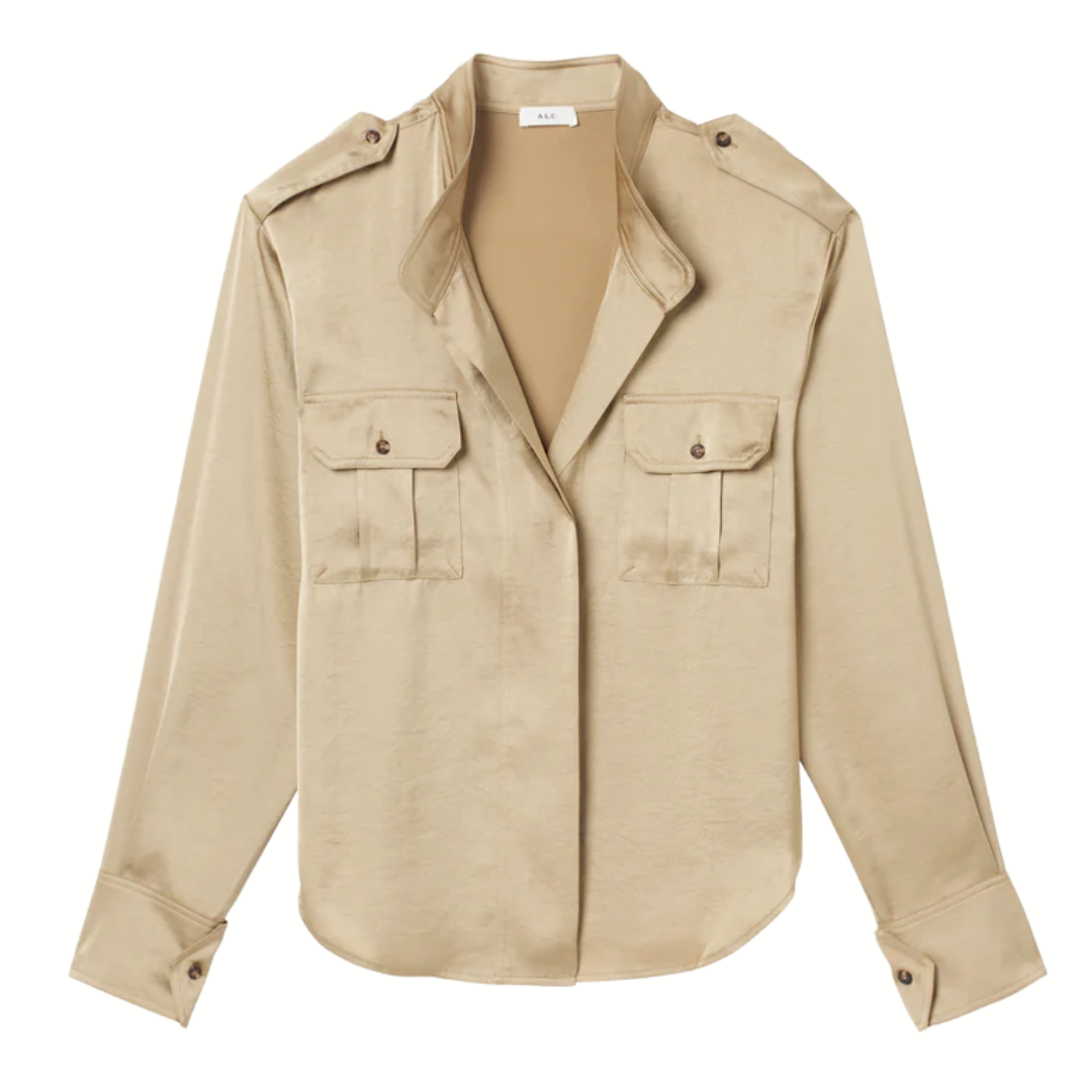 Oakley Satin Top in Elmwood