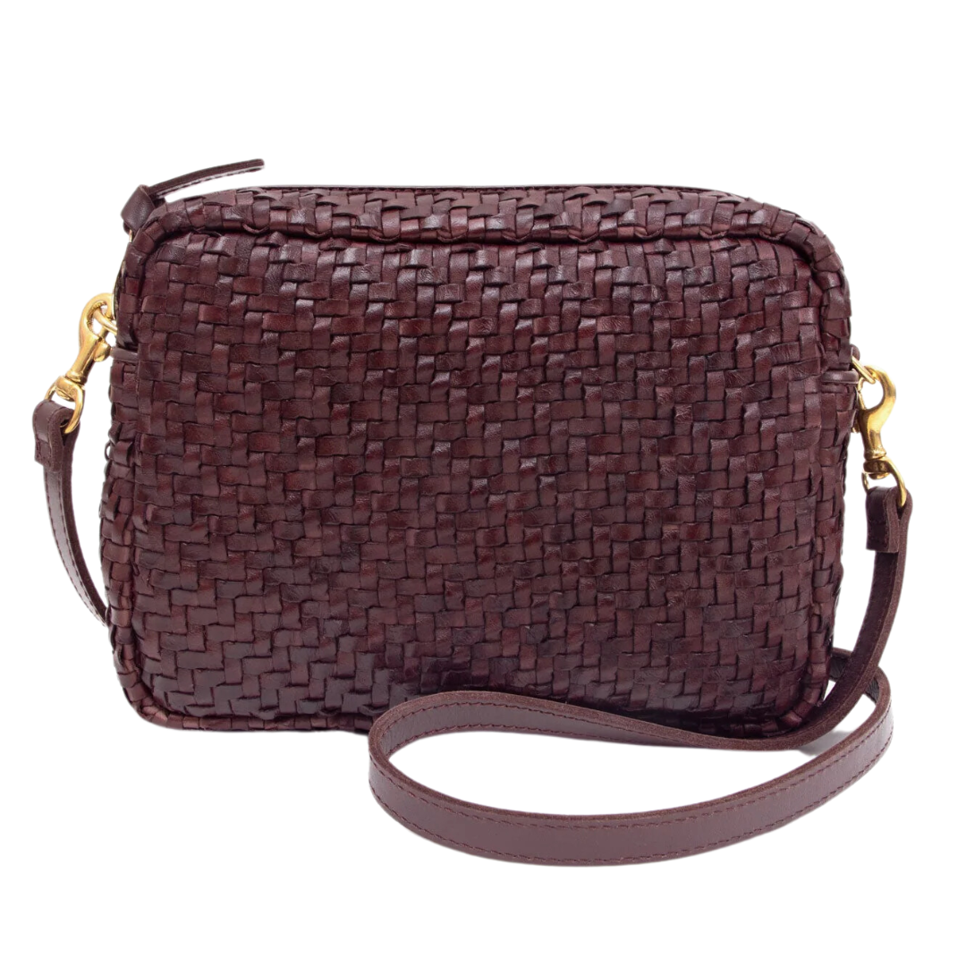 Midi Sac in Plum Woven Zig Zag