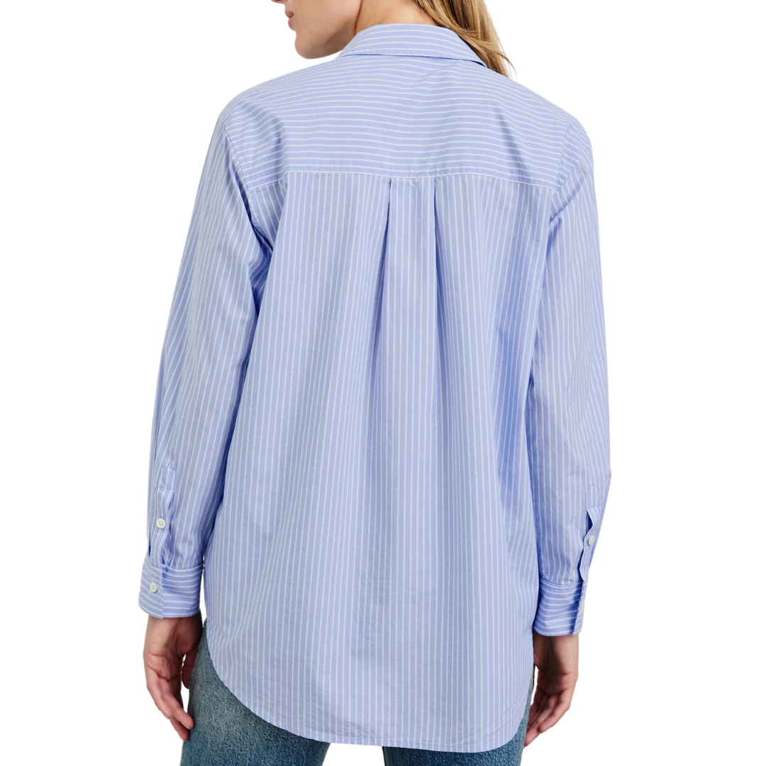 Elsa Shirt in Oxford White Stripe