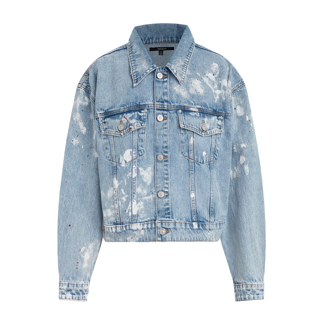 Brea Swing Trucker Jacket in Pigment Explosion