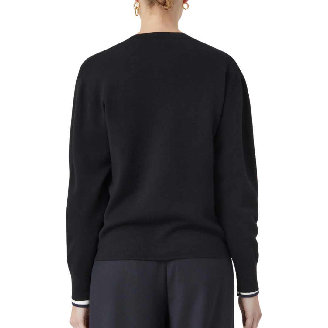 Organic Wool Fine Knit in Black