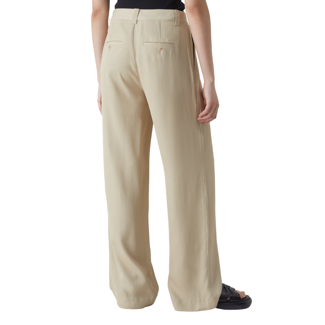 Brooks Fluid Twill Trousers in Reed Beige